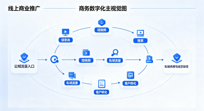 屯留县线上商业推广怎么做？全域流量闭环搭建与低成本转化实战指南